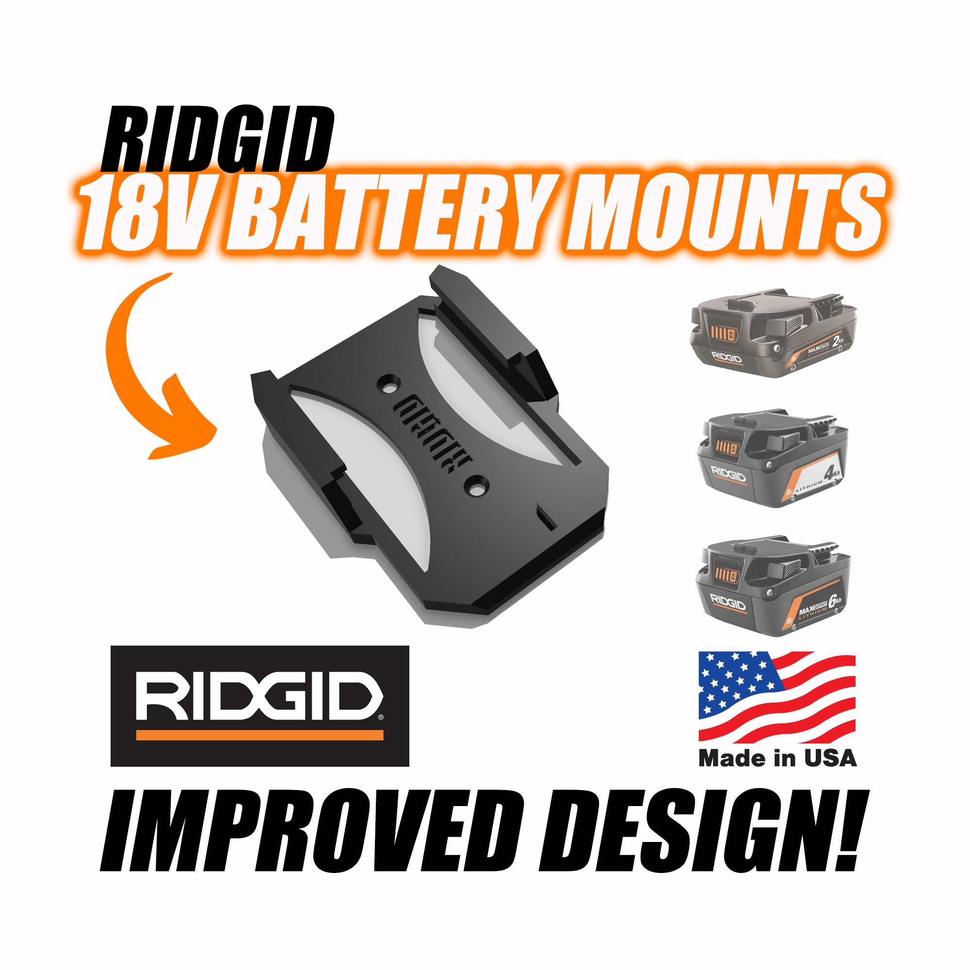 Rigid 18v Locking Battery Mount